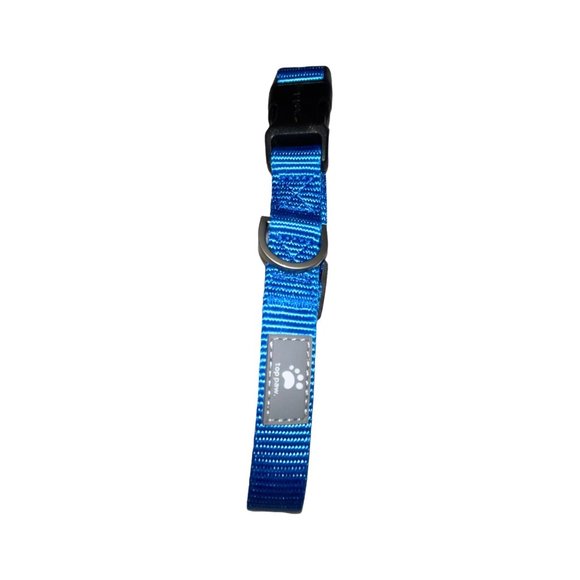 NWT Top Paw Blue Nylon Adjustable D-Ring Buckle Dog Collar Medium 14"-20" - Picture 3 of 6